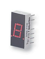 HDSP-3601 - 7 Segment LED Display, Green, 10 mA, 2.1 V, 4 mcd, 1, 7.6 mm - BROADCOM