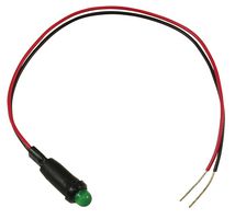 L59D-G12-W - PANEL MOUNT INDICATOR, LED, 6.35MM, GREEN, 12V - LEECRAFT