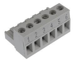 25.340.0653.0 - TERMINAL BLOCK PLUGGABLE, 6 POSITION, 22-12AWG - WIELAND ELECTRIC