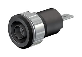 23.3070-21 - Banana Test Connector, 4mm, Jack, Panel Mount, 24 A, 1 kV, Nickel Plated Contacts, Black - STAUBLI