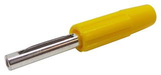 550-0700-01 - Banana Test Connector, 4mm, Plug, Cable Mount, 10 A, 50 V, Silver Plated Contacts, Yellow - DELTRON COMPONENTS