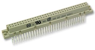 0902 264 6821 - DIN 41612 Connector, DIN 41612, 64 Contacts, Receptacle, 2.54 mm, 2 Row, a + b - HARTING