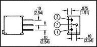 3299Y-1-203LF - TRIMMER POTENTIOMETER, 20KOHM 25TURN THROUGH HOLE - BOURNS