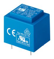 VB1.0/2/12 - PCB Transformer, EI 30 x 10.5, Encapsulated Safety Isolating, 230V, 2 x 12V, 1 VA, 50Hz / 60Hz - BLOCK