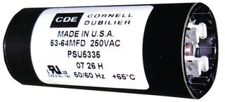 PSU12430A - ALUMINUM ELECTROLYTIC CAPACITOR 124-149UF 330V, 20%, QC - CORNELL DUBILIER