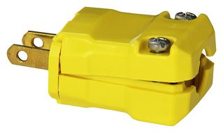 HBL5865VY - Power Entry Connector, Power Entry, 15 A, Yellow, Nylon (Polyamide) Body, 125 V - HUBBELL WIRING DEVICES