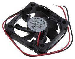 MC011496 - DC Axial Fan, 5 V, Square, 50 mm, 10 mm, Vapo Bearing, 11 CFM - MULTICOMP