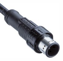 M12A-17BMMM-PL8B01 Sensor Cable, M12 Plug, Free End, 17-Pos, 1m Amphenol LTW