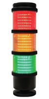 MP014825 - Light Tower, 3 Tiers, Amber/Green/Red, 24 V, IP66, Steady, 75.1mm x 255.2mm, -30 °C to 50 °C - MULTICOMP PRO
