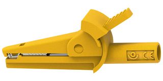 MP-MIC-2MM-Y - Alligator Clip, Yellow, 600V Voltage, 10A Current, 9mm Jaw Opening - MULTICOMP PRO
