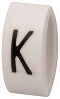 MP015604 - Wire Marker, K-Type, Carrier, K, Black, White, 6mm, 7 mm - MULTICOMP PRO