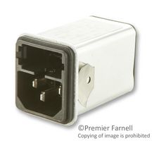 4301.6005 - Filtered IEC Power Entry Module, IEC C14, General Purpose, 10 A, 250 VAC, 2-Pole Fuse Holder - SCHURTER