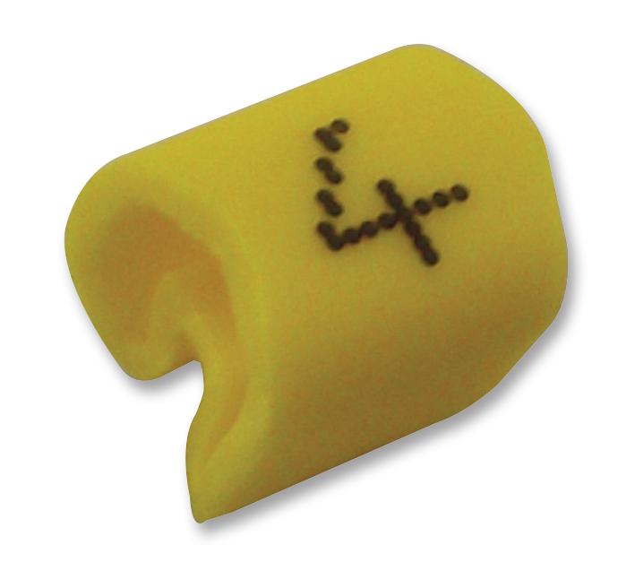 TE CONNECTIVITY Wire Markers - Clip Style 06161404 CABLE MARKER, 4, YELLOW, PK100 TE CONNECTIVITY 1196397 06161404