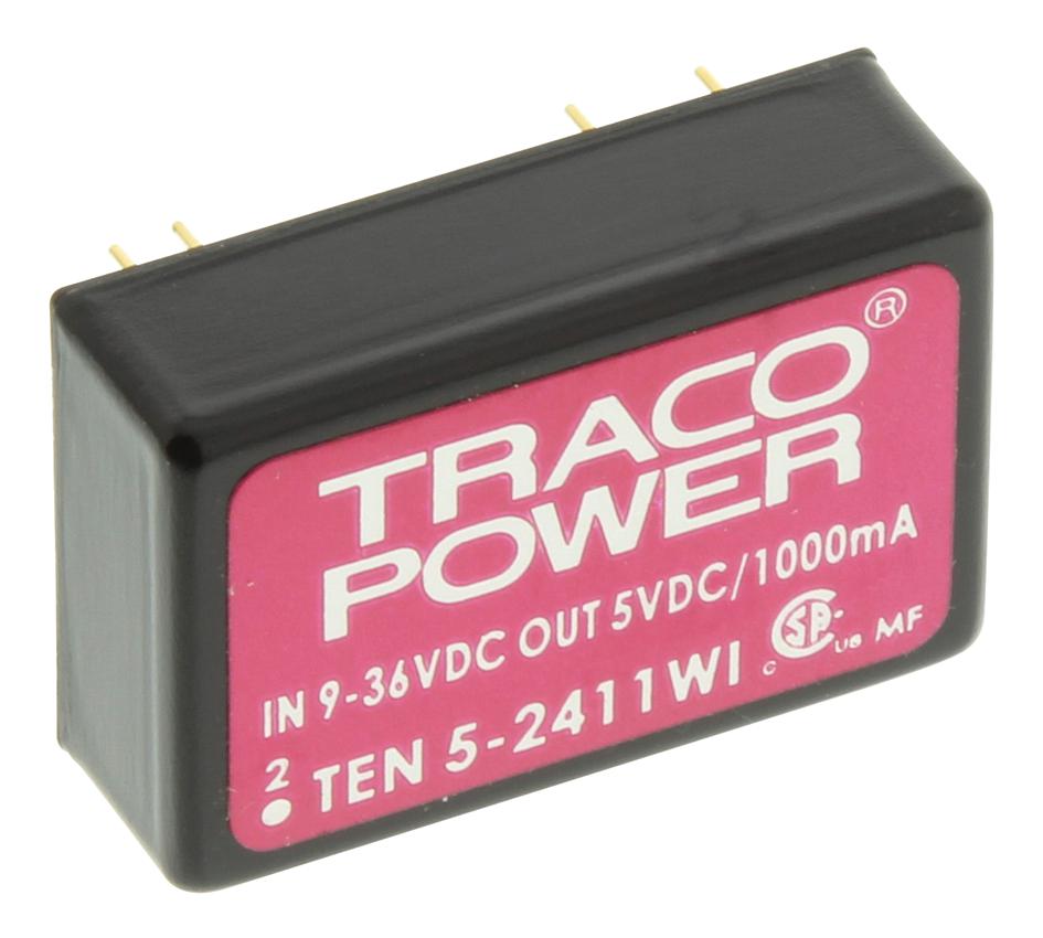 TEN 5-2411WI CONVERTER, DC-DC, 5V, 6W TRACO POWER