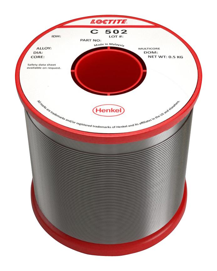 C 502 99C 5C 0.7MM H 500G SOLDER WIRE, LEAD FREE, 0.7MM, 500G MULTICORE / LOCTITE