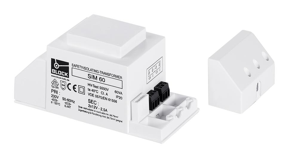 SIM60 TRANSFORMER, SAFETY ISOLATING BLOCK