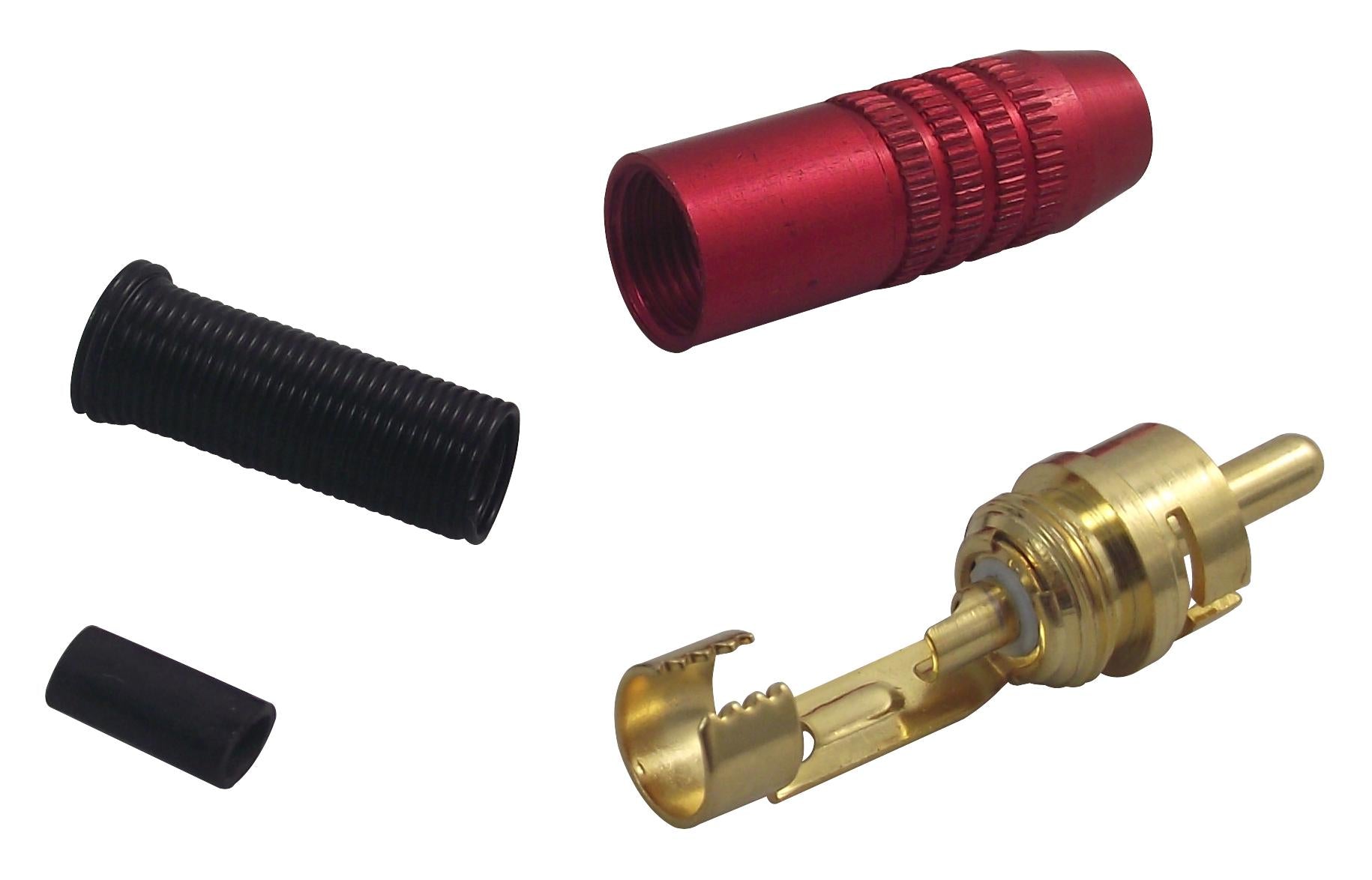 346-0500 PLUG, PHONO, GOLD/RED DELTRON COMPONENTS