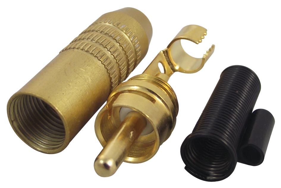 346-0700 PLUG, PHONO, GOLD/YELLOW DELTRON COMPONENTS