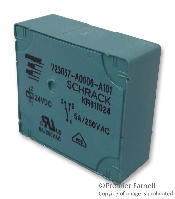 V23057-A0006-A101 RELAY, SPDT, 250VAC, 5A TE CONNECTIVITY
