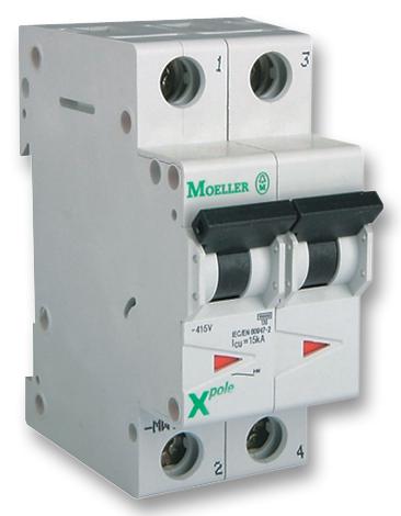 FAZ-D6/2 MINIATURE CKT BREAKER, 2P, 6A, 415VAC EATON MOELLER