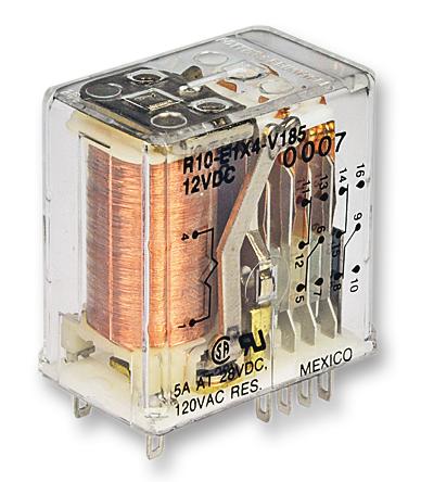 R10-E1X2-V185 RELAY, DPDT, 120VAC, 30VDC, 5A POTTER&BRUMFIELD - TE CONNECTIVITY