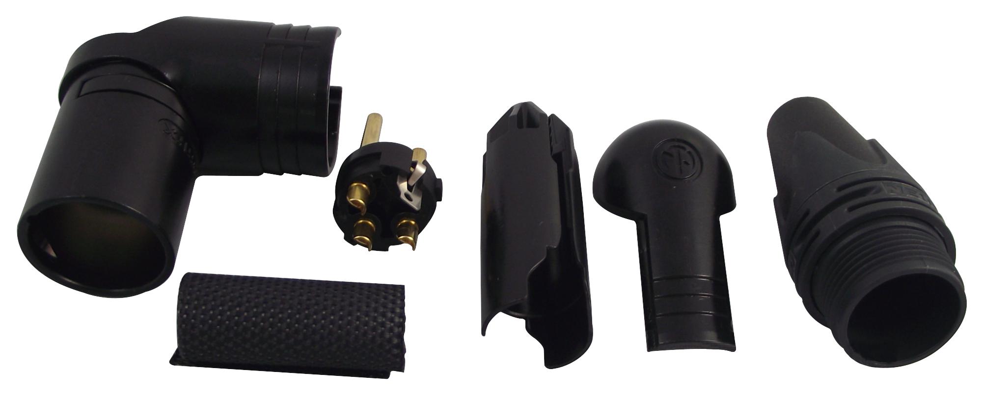 NC3MRX-B PLUG, XLR, 90DEG, 3POLE NEUTRIK