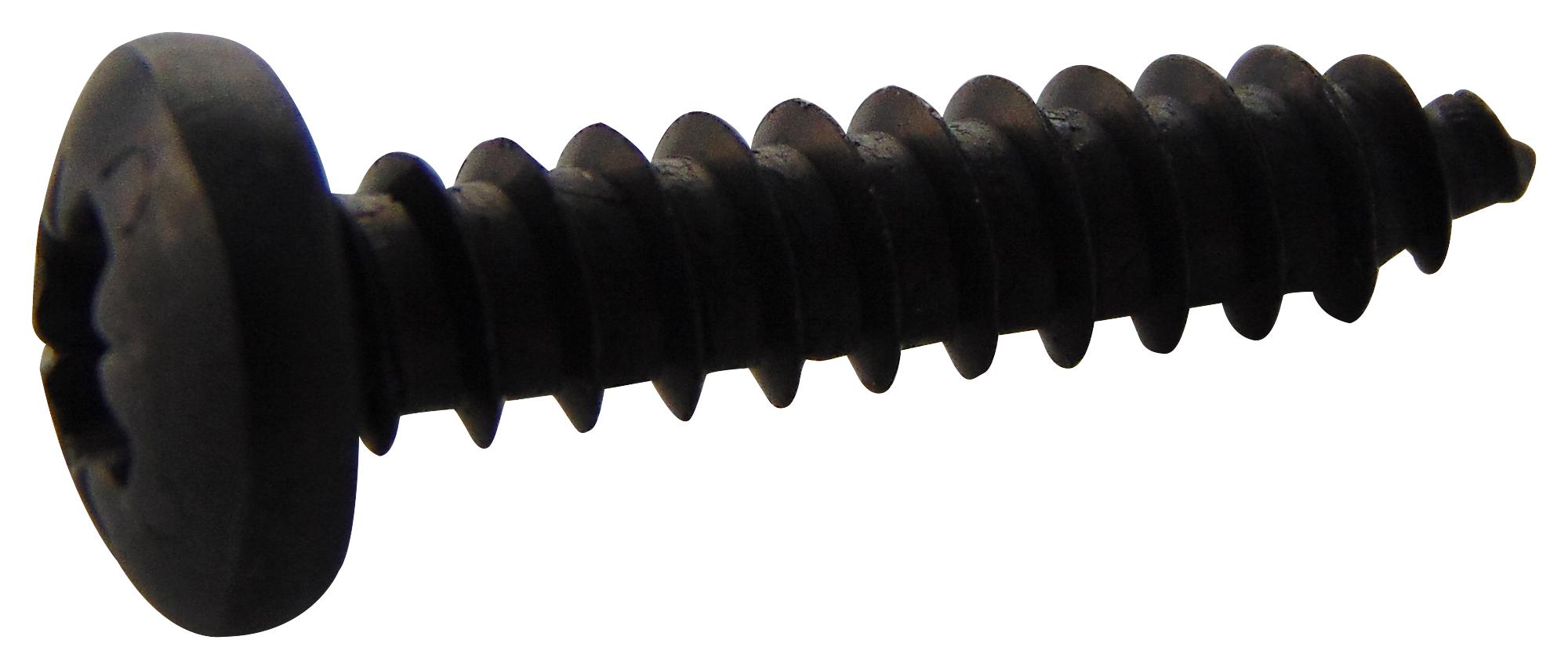 N80.750 PRSTABB100- SCREW, POZI PAN, STEEL, BLK, #8X3/4 TR FASTENINGS