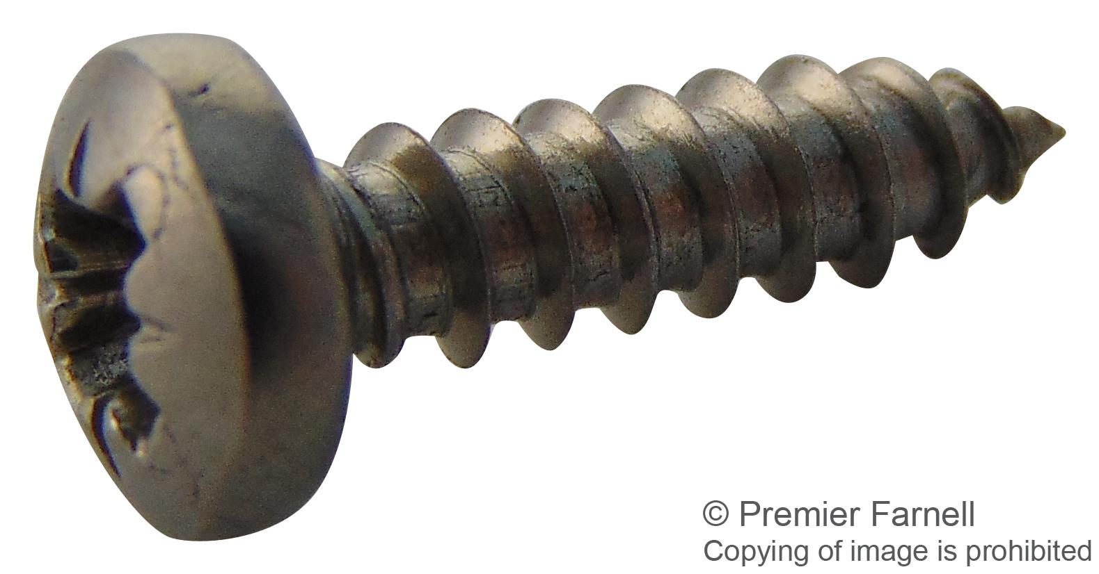 N60.500 PRA2ABS100- SCREW, POZI PAN, STEEL, A2, #6X1/2,PK100 TR FASTENINGS