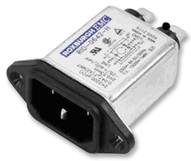 RID0642H FILTER, INLET, 6A, EMC, FASTON ROXBURGH EMC