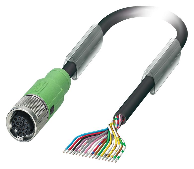 1430789 SENSOR CORD, 17P, M12 RCPT-FREE END, 3M PHOENIX CONTACT