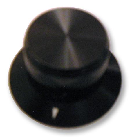 KB00034 KNOB, AL, 12.7/18.8MM, BLACK, 6.4MM MULTICOMP