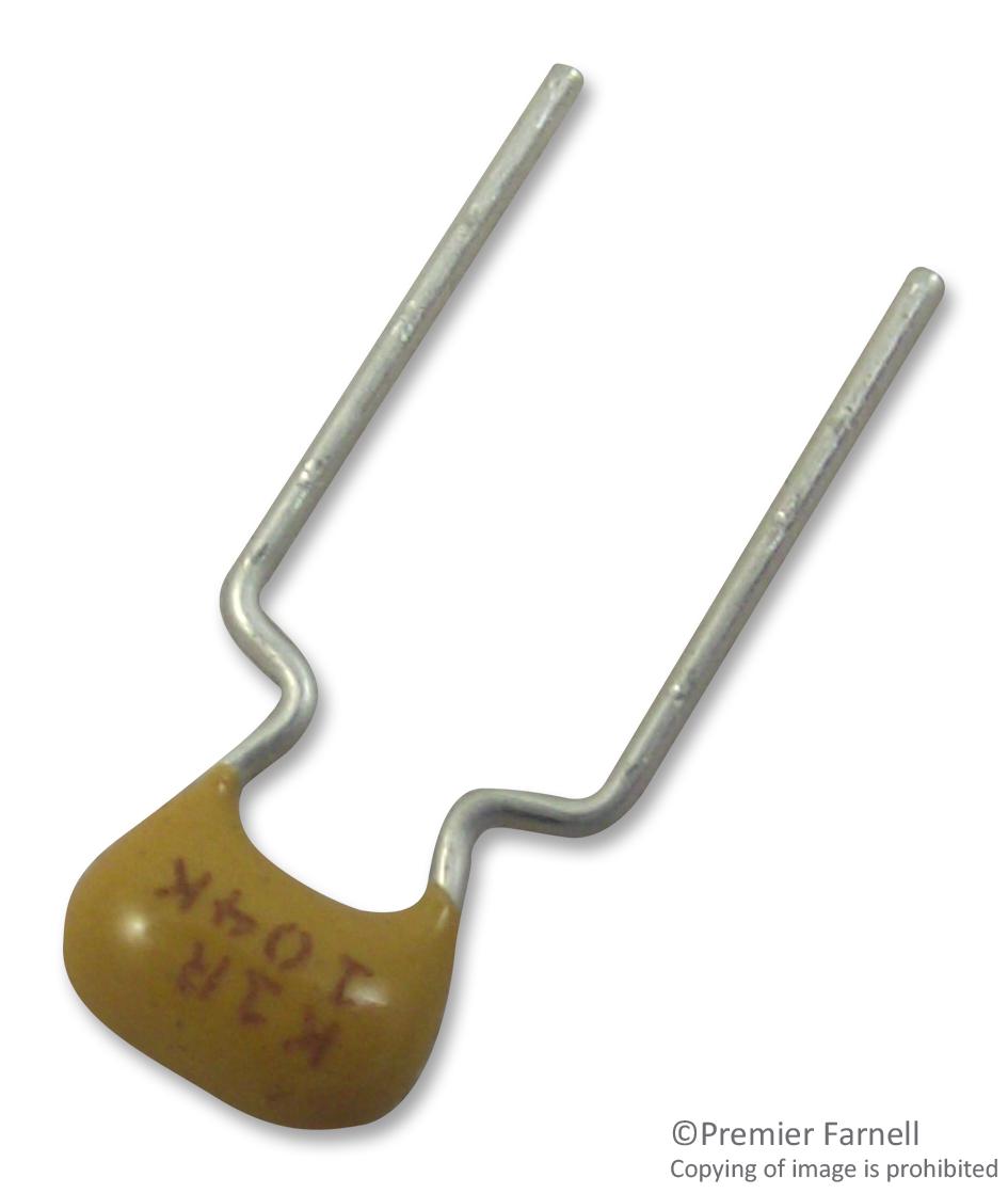 C333C104K1R5TA CAP, 0.1µF, 100V, 10%, X7R KEMET