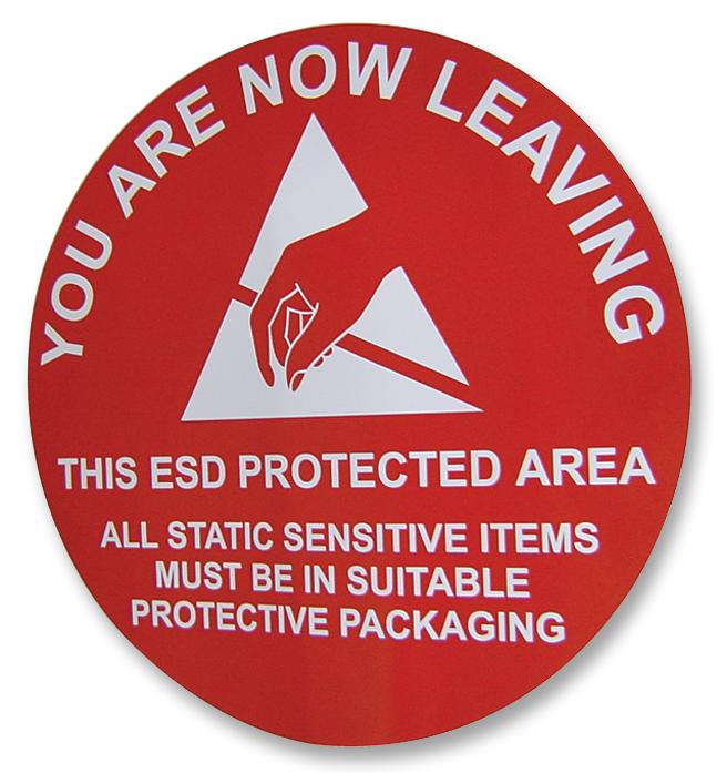 EXIT FLOOR SIGN UK SIGN, FLOOR, ESD, 30CM CORSTAT CONTAINERS