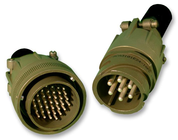 ACA3101E24-10PB CONNECTOR, CIRCULAR, SIZE 24, 7WAY AMPHENOL