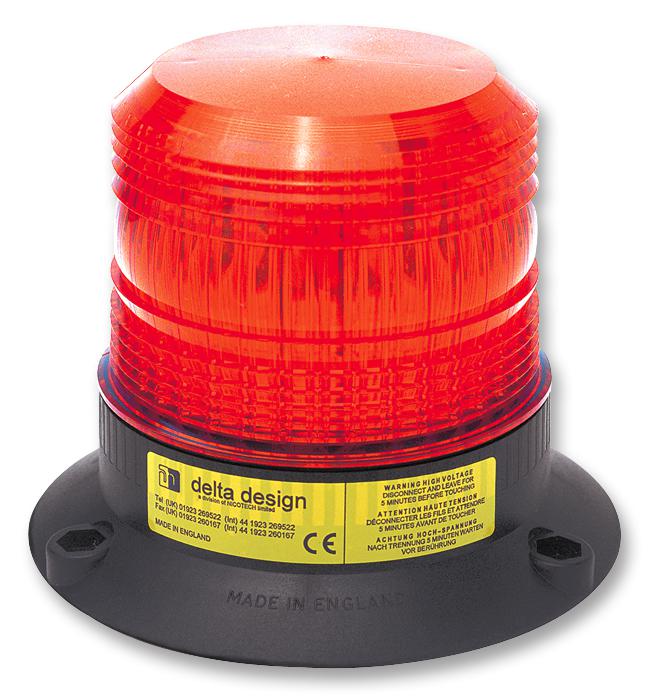 46901301 BEACON, XENON, RB, 10-100V, 5W, RED DELTA DESIGN