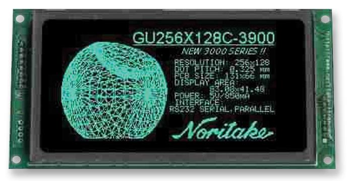GU256X128C-3900B VFD MODULE, 256X128 NORITAKE ITRON