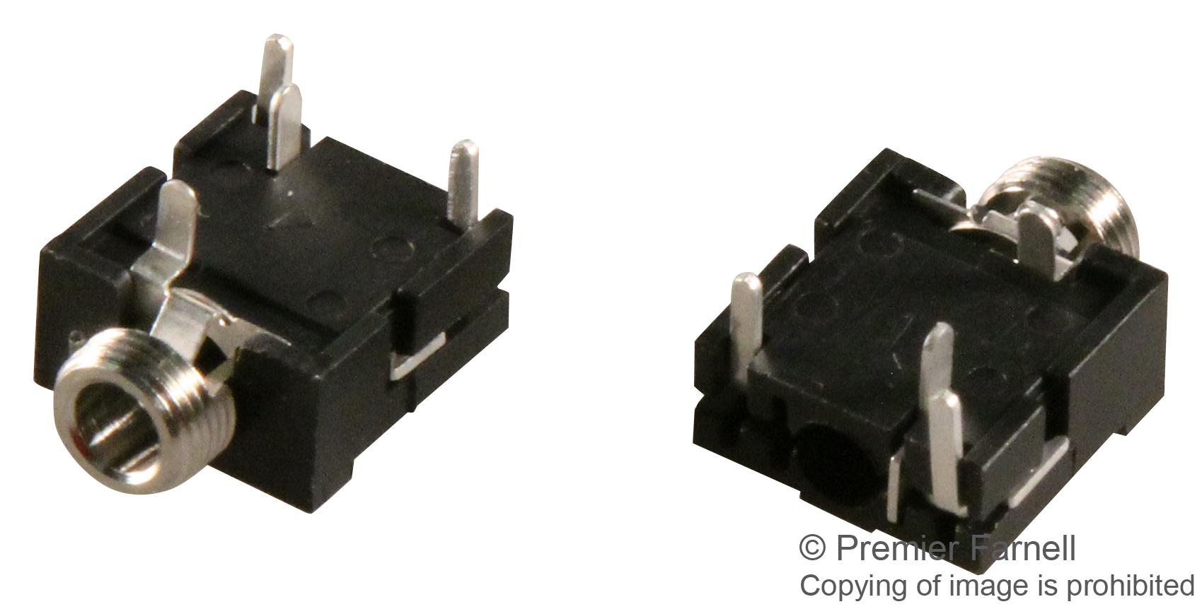 4832.232 RECEPTACLE, 3.5MM PHONO, THT, R/A, 3WAY SCHURTER