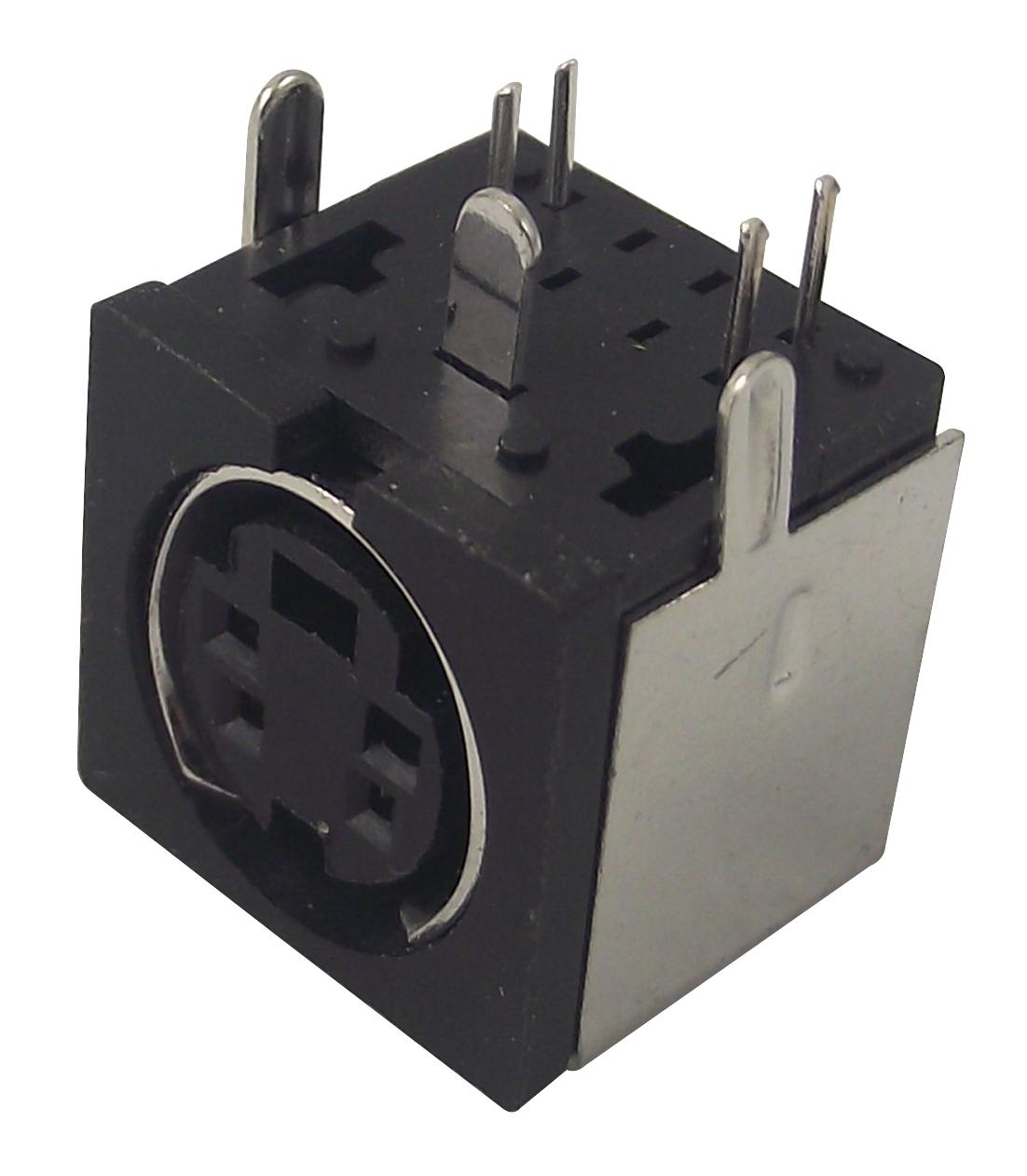 4850.241 SOCKET, MINI-DIN, PCB, 4POLE SCHURTER