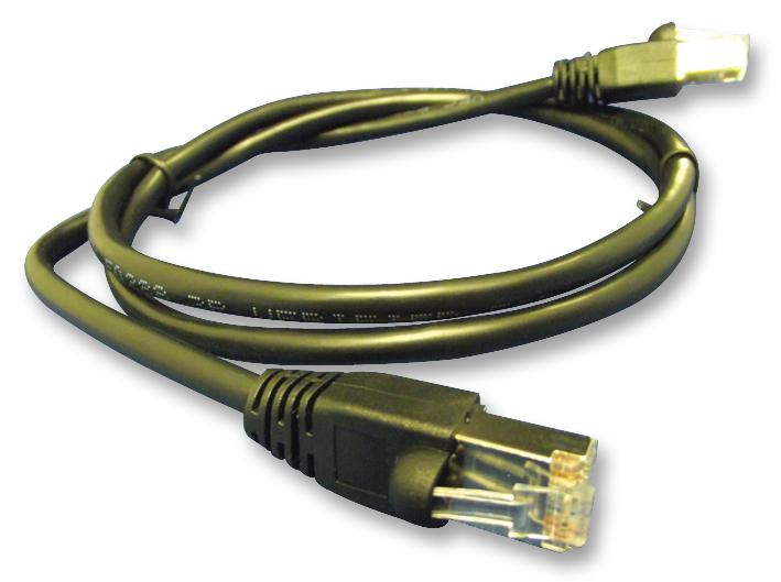 1962-1BK PATCH LEAD, CAT5E, STP, BLACK, 1M VIDEK