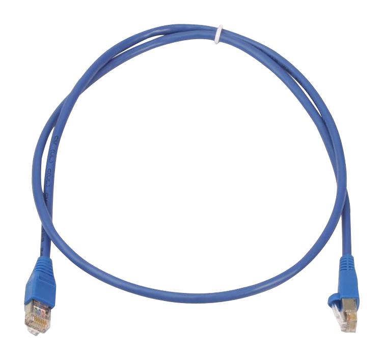 2965-0.3B PATCH LEAD, CAT5E, BLUE, 0.3M VIDEK