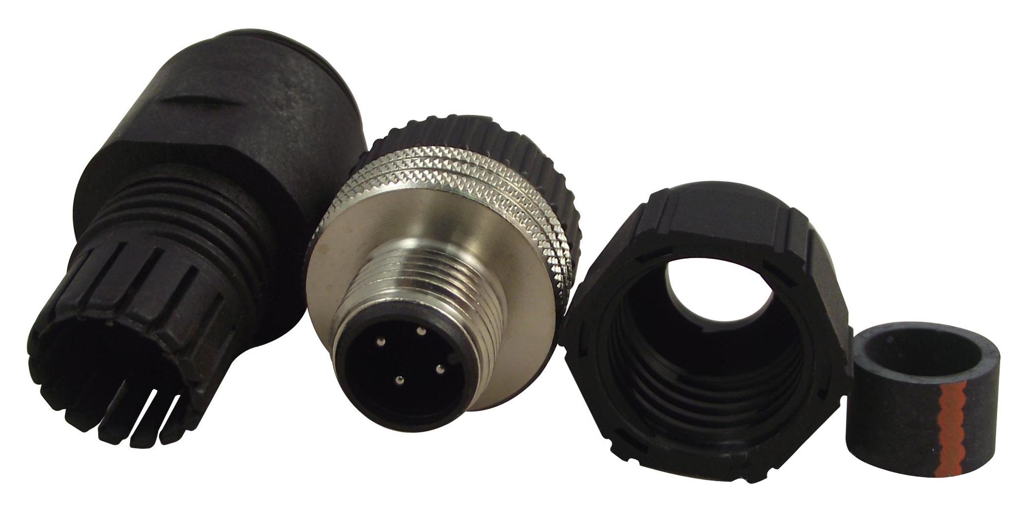 8A4006-325 PLUG, M12, 4WAY, PG9 MOLEX