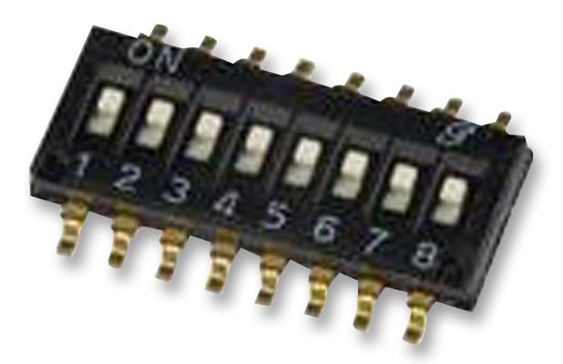 97C08ST SWITCH, DIP, SMD, SPST, 8 WAY GRAYHILL