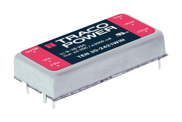 TEN 30-2422WIN DC/DC, ±12V/1.3A, 30W TRACO POWER