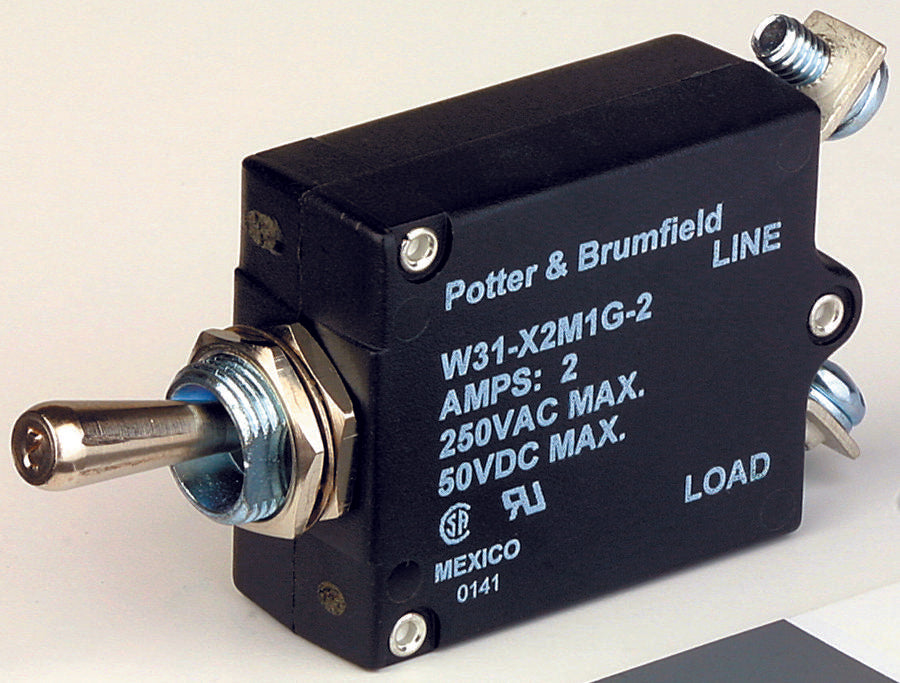 W31-X2M1G-10 THERMAL CIRCUIT BREAKER, 1P, 10A, 240VAC POTTER&BRUMFIELD - TE CONNECTIVITY