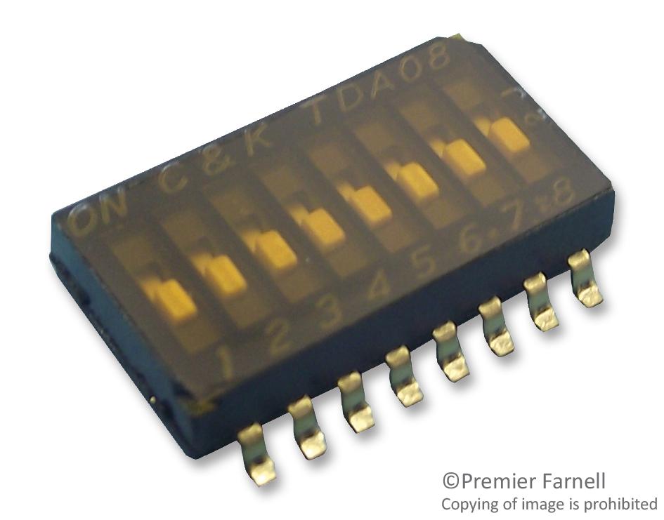 TDA08H0SB1 DIP SWITCH, POSITION 8 C&K COMPONENTS