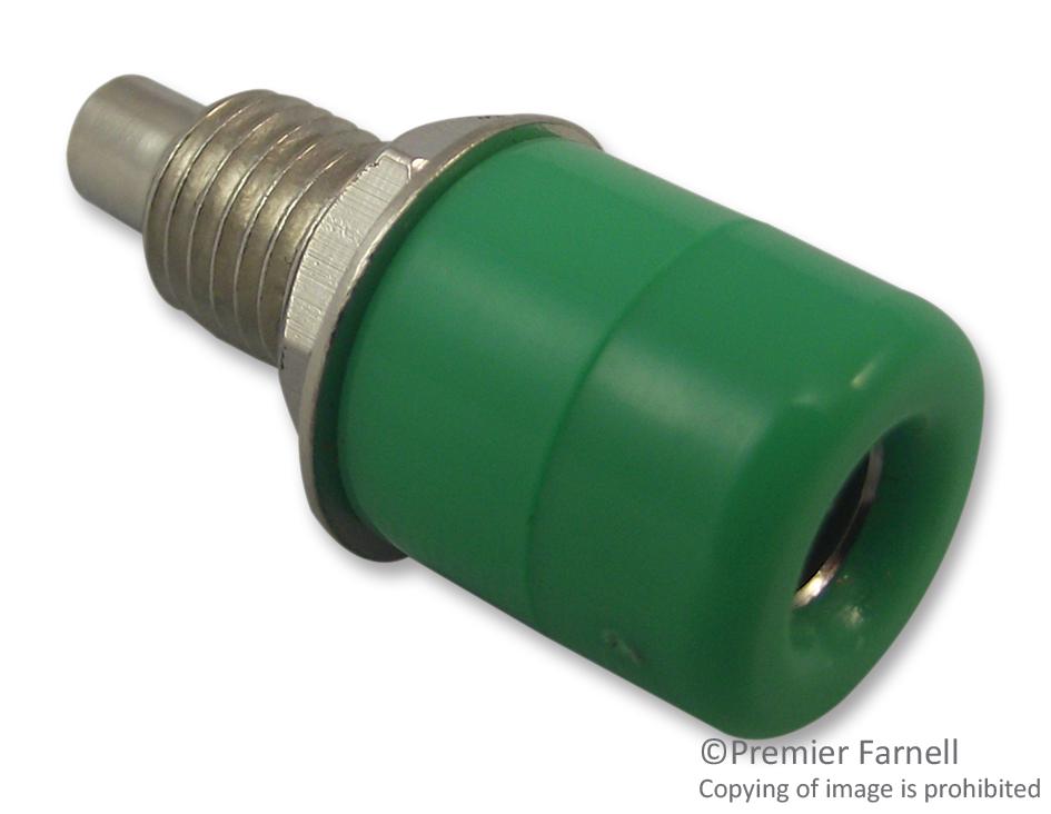 24.247.4 SOCKET, 4MM, PANEL, GREEN MULTICOMP