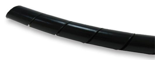 SRPE-10-0-C SPIRAL WRAP, BLACK, 7.5-60MM, 10M ABB - THOMAS & BETTS