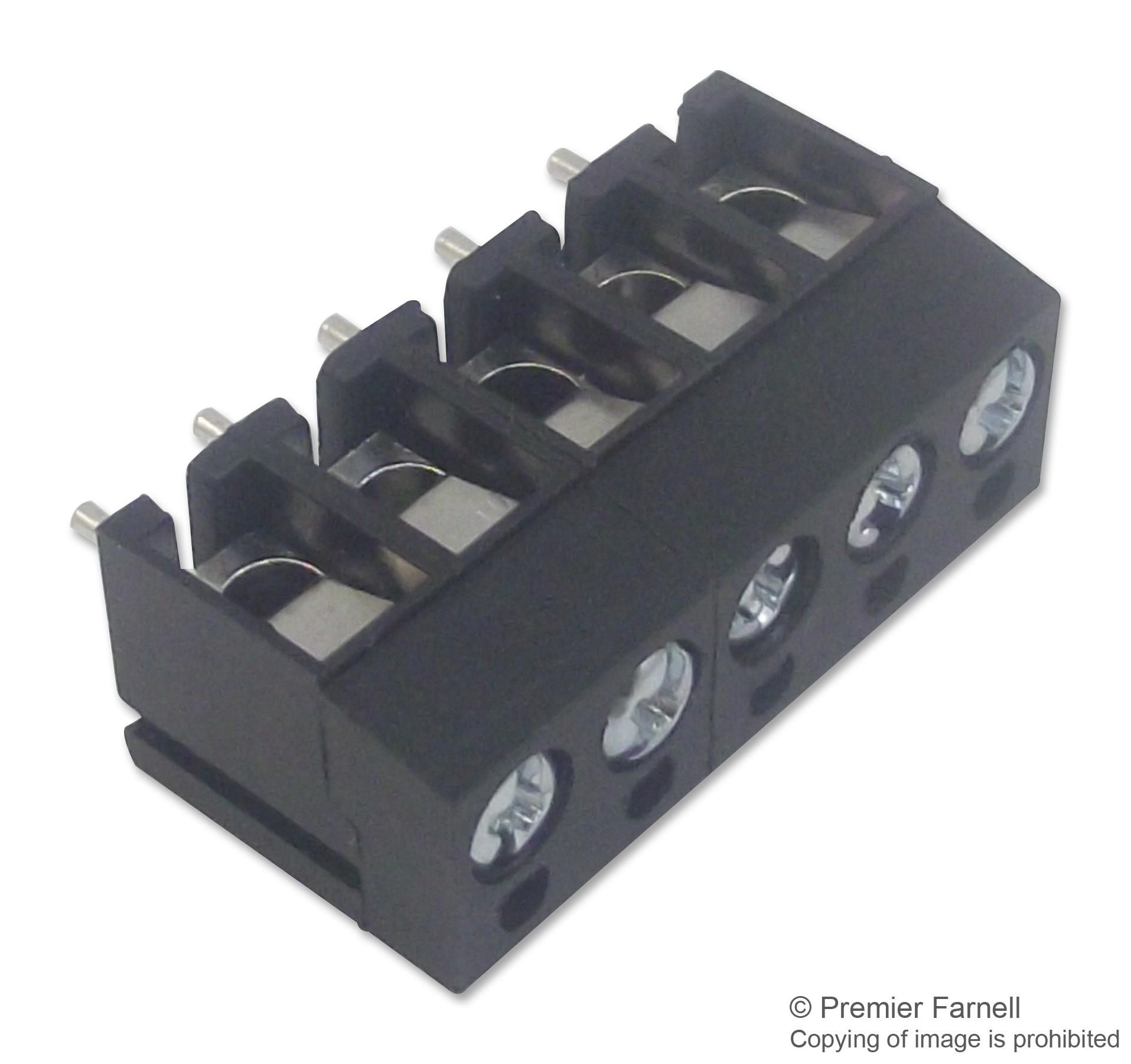 CTB1202/5BK TERMINAL BLOCK, WIRE TO BRD, 5POS, 16AWG CAMDENBOSS