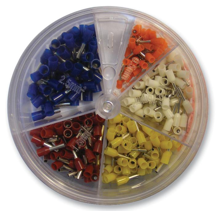 XRBOX5-E-EA481 FERRULE KIT, 5 TYPES, 0.5MM TO 2.5MM MULTICOMP PRO
