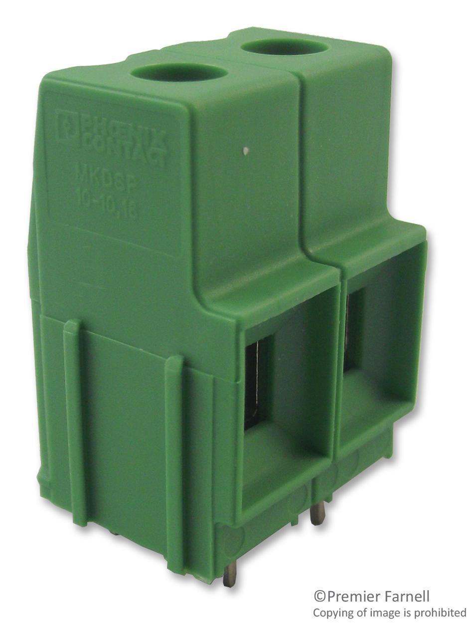 MKDSP 10N/2-10,16 TERMINAL BLOCK, WIRE TO BRD, 2POS, 6AWG PHOENIX CONTACT